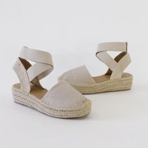 Soda Espadrilles Nude Beige Size 8